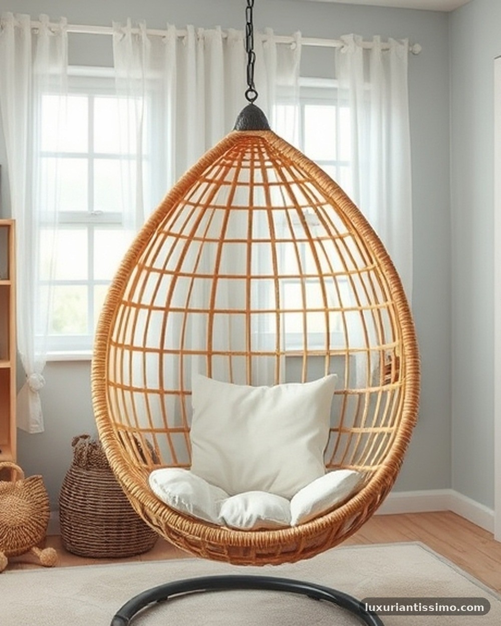4. Rattan Hanging Egg Chair