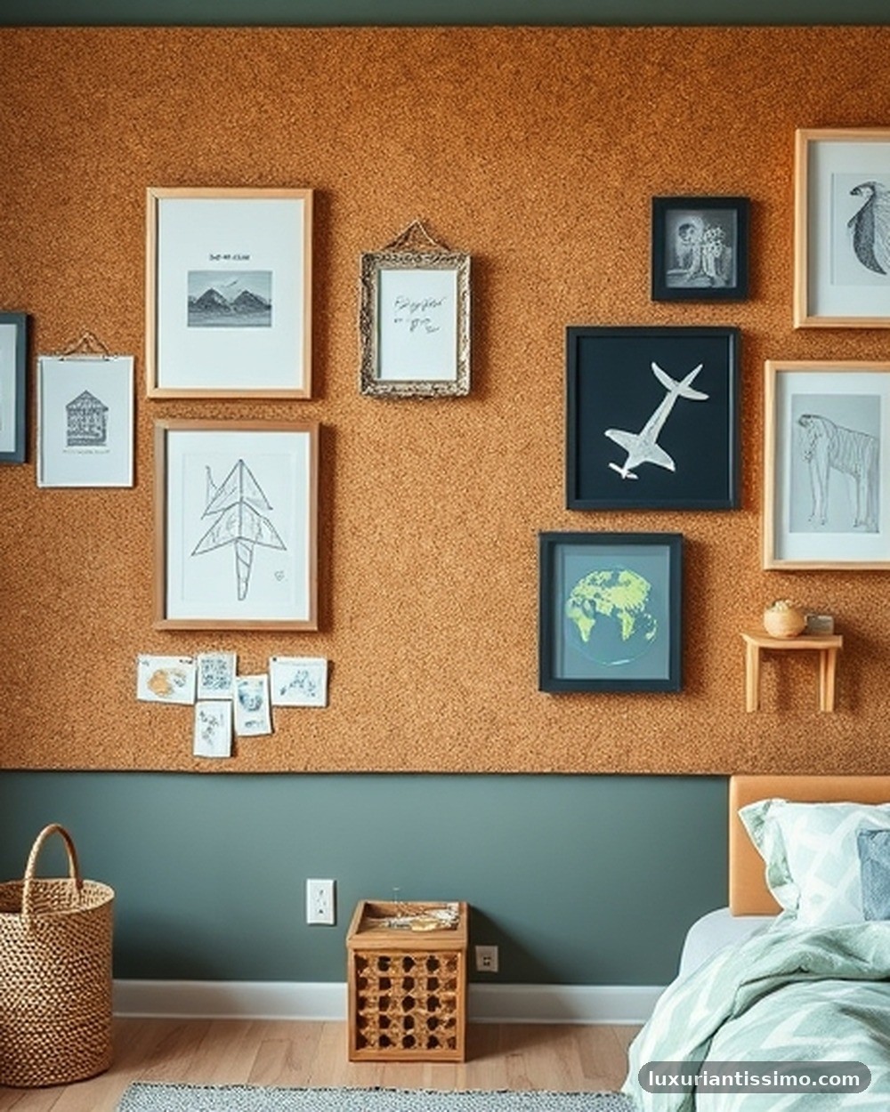 9. Cork Board Gallery Wall
